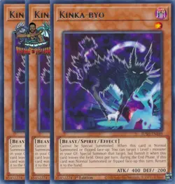 Yugioh! 3x Kinka-byo JUSH-EN049 Rare 1st Ed NM - Image 1