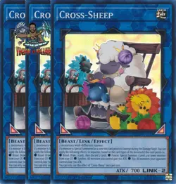 Yugioh! 3x Cross-Sheep JUSH-EN048 Super Rare 1st Ed NM - Image 1