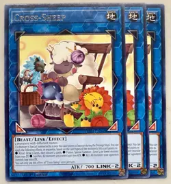 Yugioh! 3x Cross-Sheep JUSH-EN048 Rare 1st Ed NM - Image 1