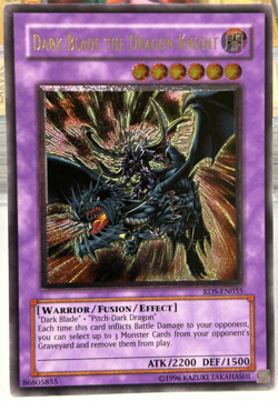 Yugioh RDS-EN035 Dark Blade the Dragon Knight Ultimate Rare Vintage Original NM - Image 1