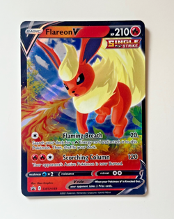 Flareon V SWSH149 Black Star Promo Ultra Rare Holo Pokemon TCG Card NM - Image 1