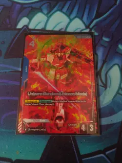 GUNDAM TCG CARD GAME UNICORN GUNDAM (UNICORN MODE) GD01-005 R+ FOIL ENG NEWTYPE - Image 1