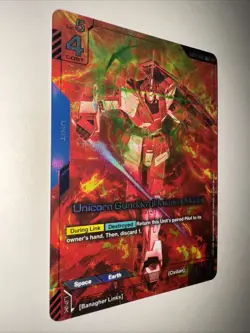 GUNDAM TCG CARD GAME UNICORN GUNDAM (UNICORN MODE) GD01-005 R+ FOIL ENG NEWTYPE - Image 2