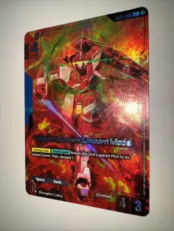 GUNDAM TCG CARD GAME UNICORN GUNDAM (UNICORN MODE) GD01-005 R+ FOIL ENG NEWTYPE - Image 3