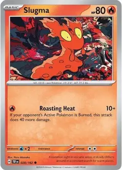 SLUGMA - UNCOMMON - TEMPORAL FORCES - POKEMON CARD - 028/162 - Image 1