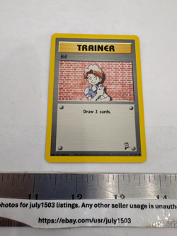 (1) Pokemon Trading Card from Base Set 2 - Trainer Bill #118/130 - Image 1
