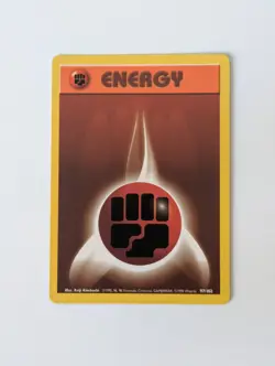 Pokemon Card WOTC Fighting Energy 97/102 Base Non-holo Unlimited 1999 - NM - Image 1