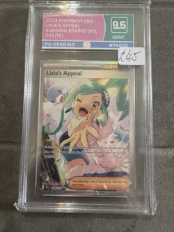 Lisia's Appeal 2024 Pokemon Surging Sparks 246/191 SIR Rare PG 9.5 Graded Card - Image 1