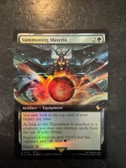 Summoning Materia (Extended Art) Final Fantasy Commander Foil - NM #124 MTG FIC - Image 1