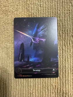 L 0264 Swamp FOIL BORDERLESS Full Art Land Edge of Eternities EOE MTG Card - Image 1