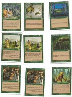 Magic the Gathering lot Classic Series VI 6 - 14 Green Rares MTG - Image 1