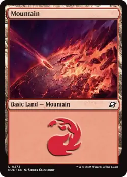 4x Edge of Eternities Mountain, MTG Lands, Magic Land, Basic Lands, 4 Pack, 273 - Image 1