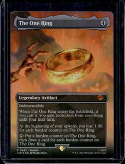MTG Magic Lord of the Rings #451 The One Ring Mythic Rare Borderless Foil (H) - Image 1