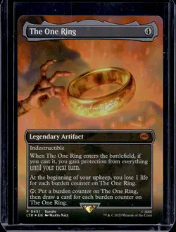 MTG Magic Lord of the Rings #451 The One Ring Mythic Rare Borderless Foil (G) - Image 1