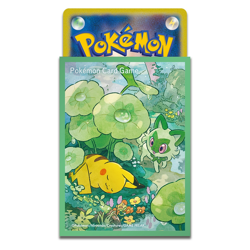 Pokemon Center Japan Sprigatito & Pikachu Green 64 Card Sleeves Deck Shield New - Image 3