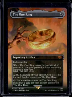 MTG Magic Lord of the Rings #451 The One Ring Mythic Rare Borderless Foil (F) - Image 1