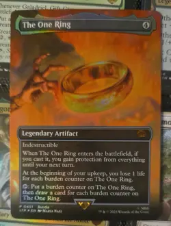 MTG Magic Lord of the Rings #451 The One Ring Mythic Rare Borderless Foil (F) - Image 1