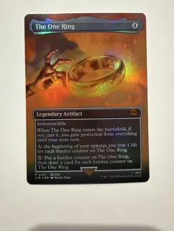 MTG Magic Lord of the Rings #451 The One Ring Mythic Rare Borderless Foil (F) - Image 1