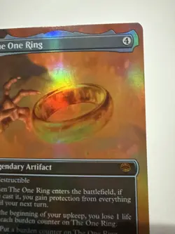 MTG Magic Lord of the Rings #451 The One Ring Mythic Rare Borderless Foil (F) - Image 4