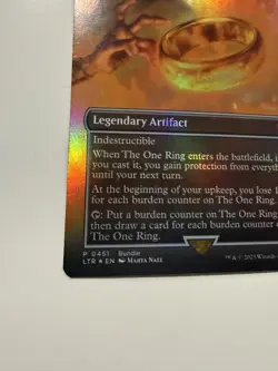 MTG Magic Lord of the Rings #451 The One Ring Mythic Rare Borderless Foil (F) - Image 5