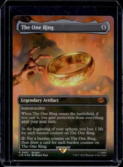 MTG Magic Lord of the Rings #451 The One Ring Mythic Rare Borderless Foil (E) - Image 1