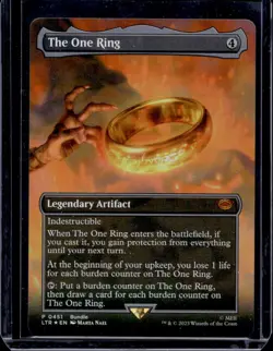 MTG Magic Lord of the Rings #451 The One Ring Mythic Rare Borderless Foil (D) - Image 1