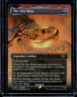 MTG Magic Lord of the Rings #451 The One Ring Mythic Rare Borderless Foil (B) - Image 1