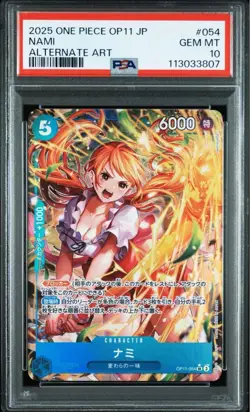 One Piece Nami PSA10 SR Parallel Card Rare Collectible - Image 1
