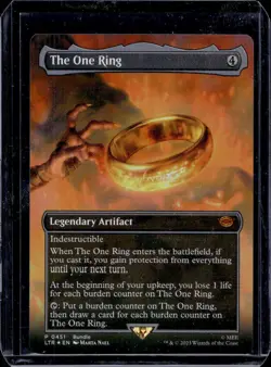 MTG Magic Lord of the Rings #451 The One Ring Mythic Rare Borderless Foil (A) - Image 1