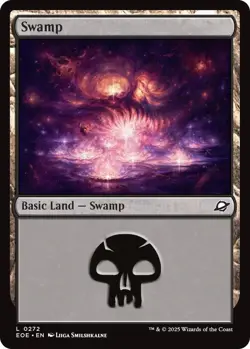 4x Edge of Eternities Swamp, MTG Lands, Magic Swamp, Basic Land, 4 Pack, 272 - Image 1