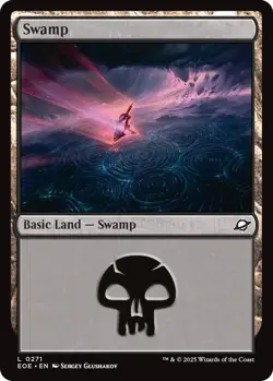 4x Edge of Eternities Swamp, MTG Lands, Magic Swamp, Basic Land, 4 Pack, 271 - Image 1