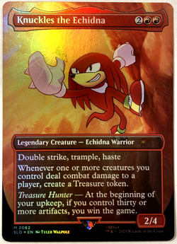 MTG Knuckles the Echidna (Rainbow Foil) Secret Lair x Sonic 2082 NM - Image 1