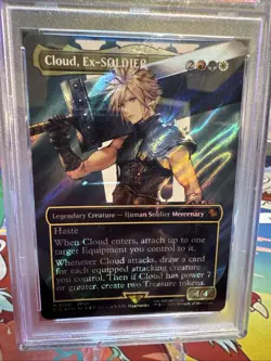 2025 MTG FIC EN Cloud, Ex Soilder Borderless Surge Foil PSA Gem Ment 10 💎 - Image 3