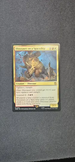 Dinosaurs On a Spaceship MTG Universes Beyond Doctor Who Near Mint Condition - Image 1