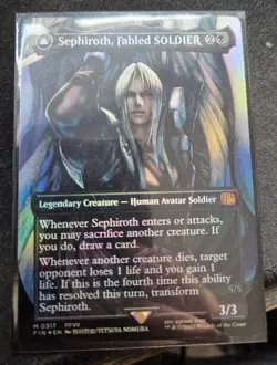 Sephiroth Fabled Soldier Foil Borderless Final Fantasy Card (0317) MTG - Image 1