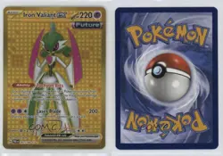 Hyper Rare - Iron Valiant ex Pokemon Scarlet & Violet Paradox Rift (PAREN) 1bu3 - Image 3