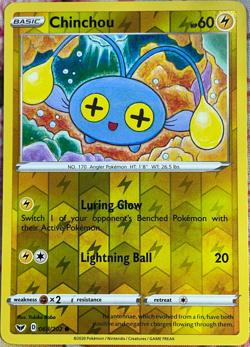 Chinchou Reverse Holo - 068/202 - Sword & Shield Base Pokemon 2020 - Image 1