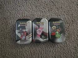 (3) Pokemon Black Bolt & White Flare Unova Mini Tin Sealed Tins - Image 1