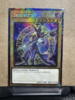 Dark Magician Platinum Secret Rare RA04-EN106 Yugioh 8th artwork - Image 1