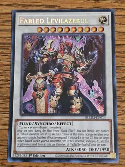 Yugioh! 1x Fabled Levilazebul BLMM-EN014 Secret Rare 1st Ed NM - Image 1