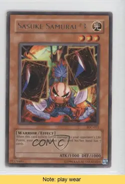 Sasuke Samurai #3 Unlimited YuGiOh Invasion of Chaos #IOC-011 2004 READ 0j6 - Image 1