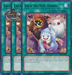 Yugioh! 3x Jack-In-The-Hand JUSH-EN054 Rare 1st Ed NM - Image 1