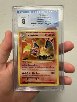 CGC 8 NM Mint Prerelease Holo Charizard 11/108 2016 XY Evolutions Pokemon Card - Image 1