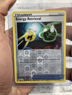 Pokemon Energy Retrieval 127/159 Crown Zenith Reverse Holo NM Card 2023 Pokemon - Image 1