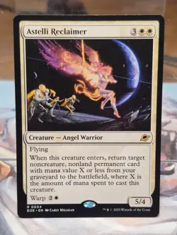 R 0004 Astelli Reclaimer Angel Warrior Edge of Eternities Rare EOE MTG Card - Image 1