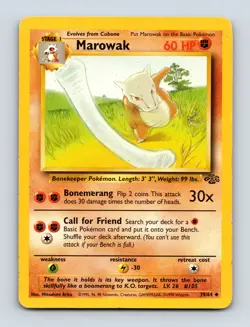 Marowak Unlimited 39/64 Uncommon JungleLight Play Near Mint Pokemon Card - Image 1