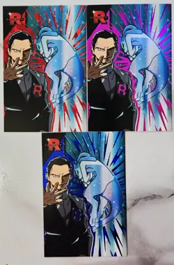 Giovanni Mewtwo Holo Team Rocket Card Database Pokemon Red Blue Magenta - Image 1