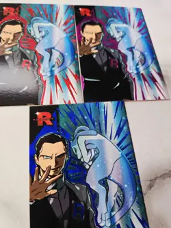 Giovanni Mewtwo Holo Team Rocket Card Database Pokemon Red Blue Magenta - Image 2