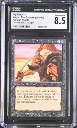 MTG Arabian Nights ERG RAIDERS LIGHT CGC 8.5 (BIN0058) Graded Power - Image 1