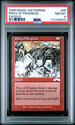 1998 MTG EXODUS #95 PRICE OF PROGRESS PSA 8 - Image 1